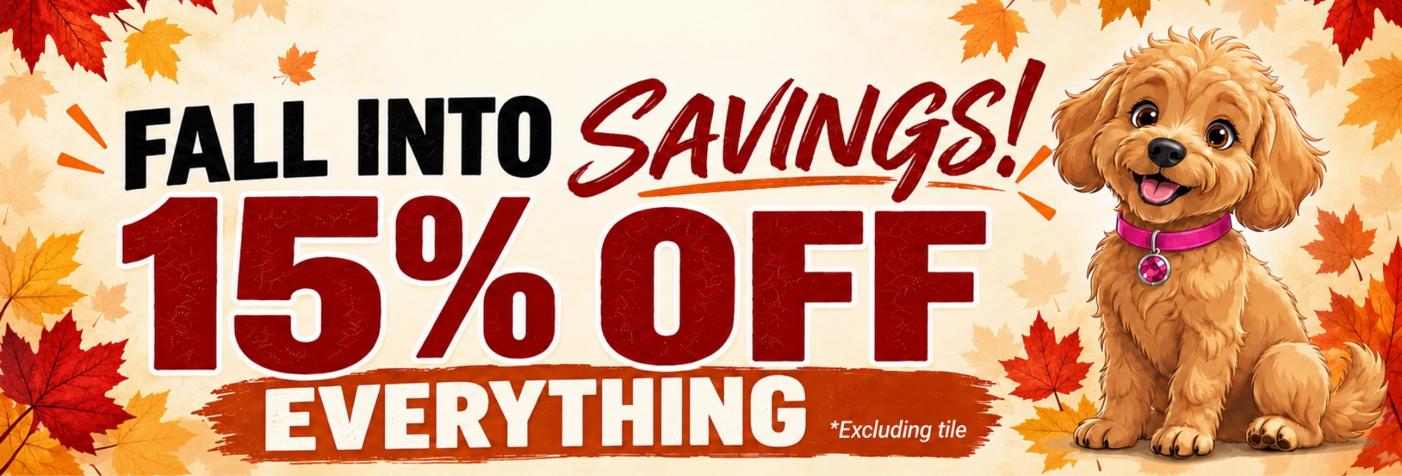 Jimelle Flooring Fall into Savings, 15% Off Everything