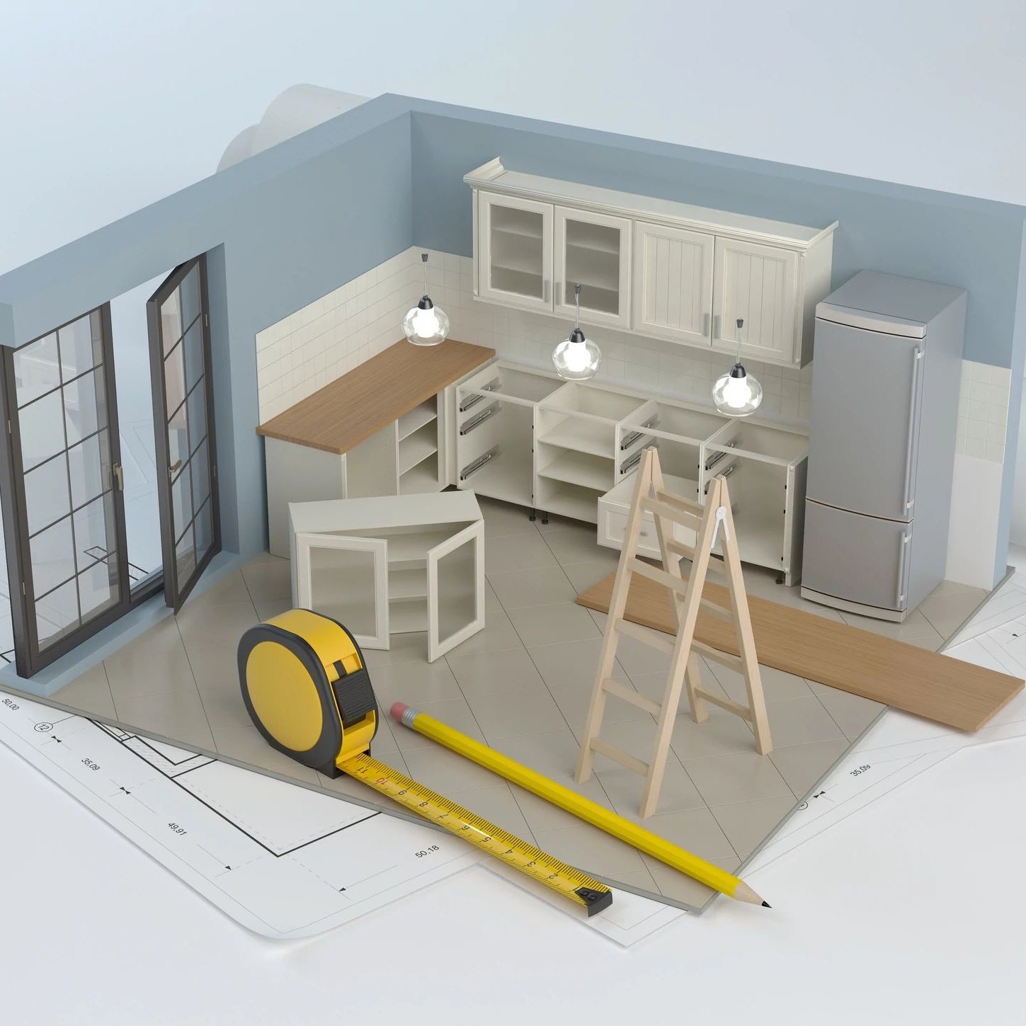 3d building mockup - Free In-Home Estimates in Auburn