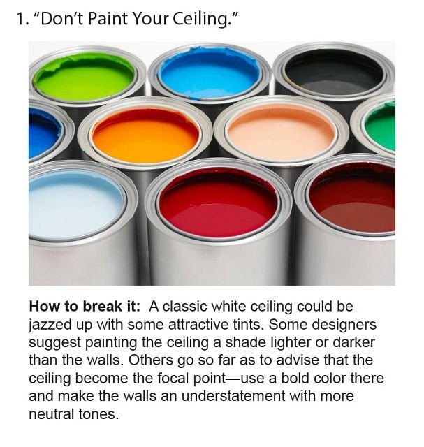 Don&#8217;t Paint Your Ceiling